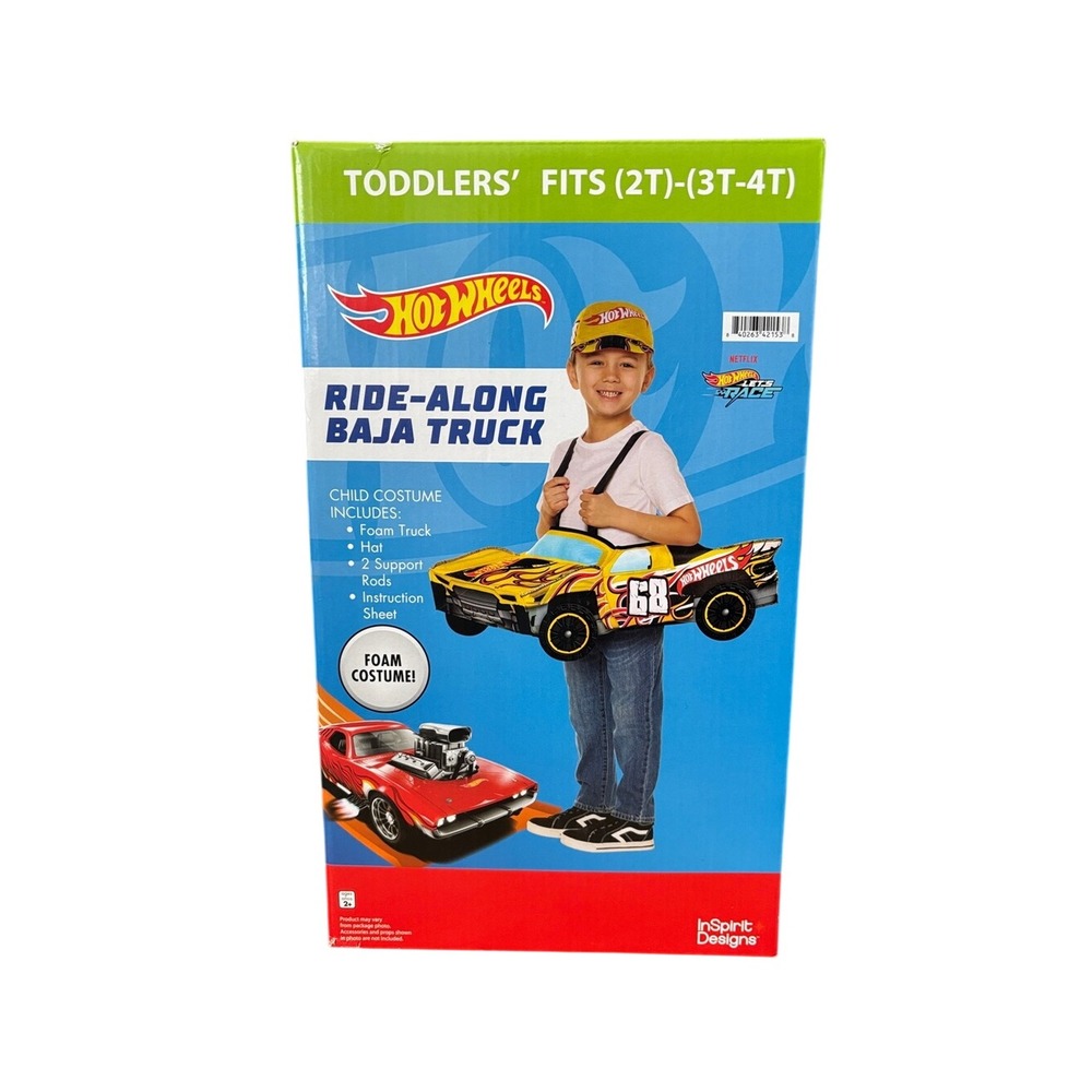 Hot Wheels Ride Along Baja Truck Foam Costume Boys SZ 2T 3T 4T Halloween NEW